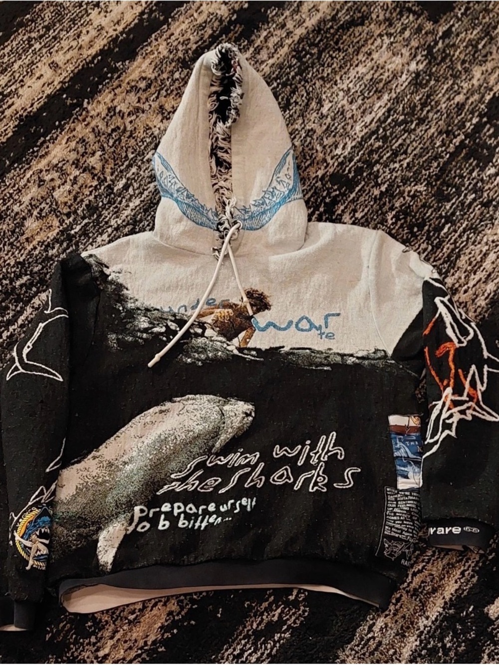 VeryRare Raf Reyes Swimming With The Sharks (What Is It Good For) Hoodie